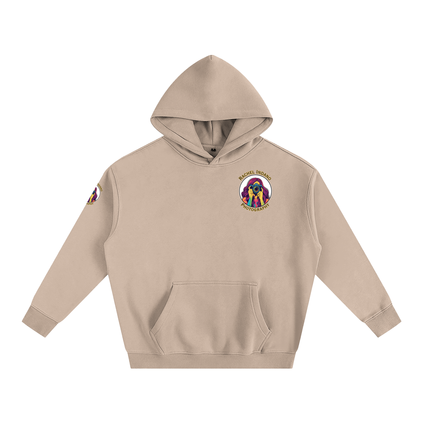 RI Logo Oversize Fleeced Hoodie
