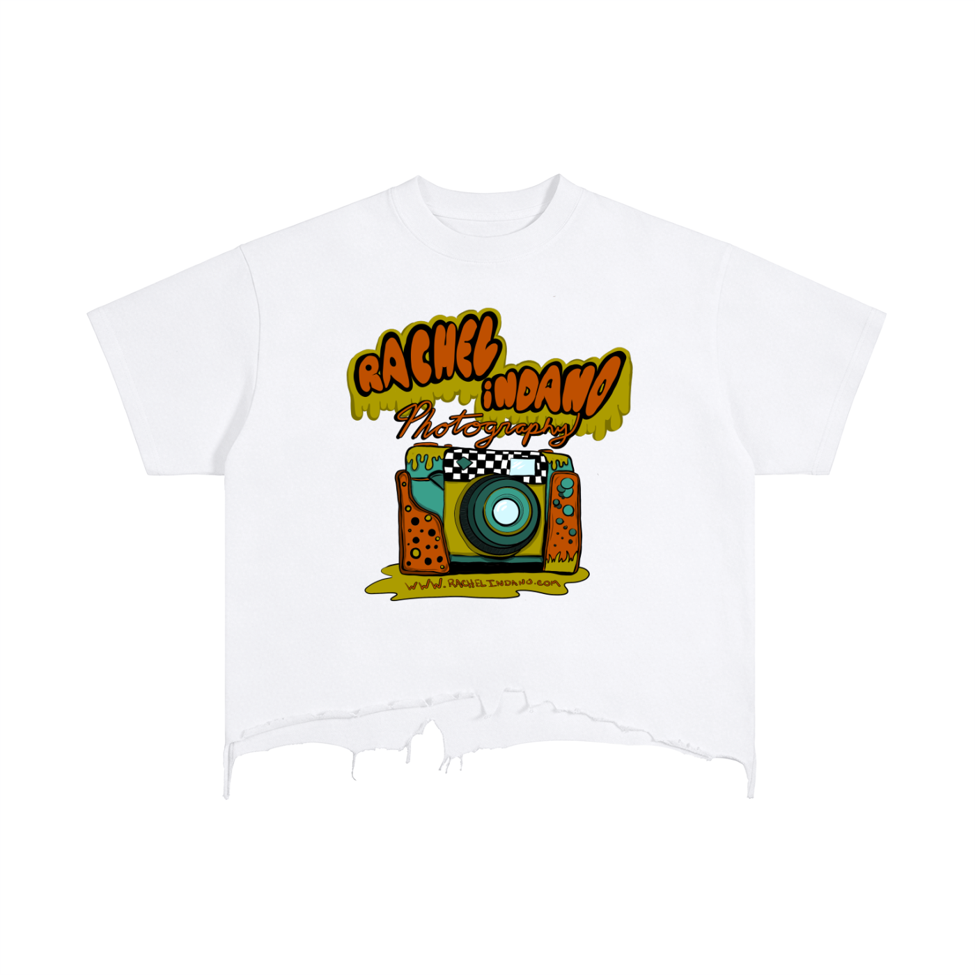 90's Logo - Unisex Vintage Wash Boxy Distressed Hem T-Shirt