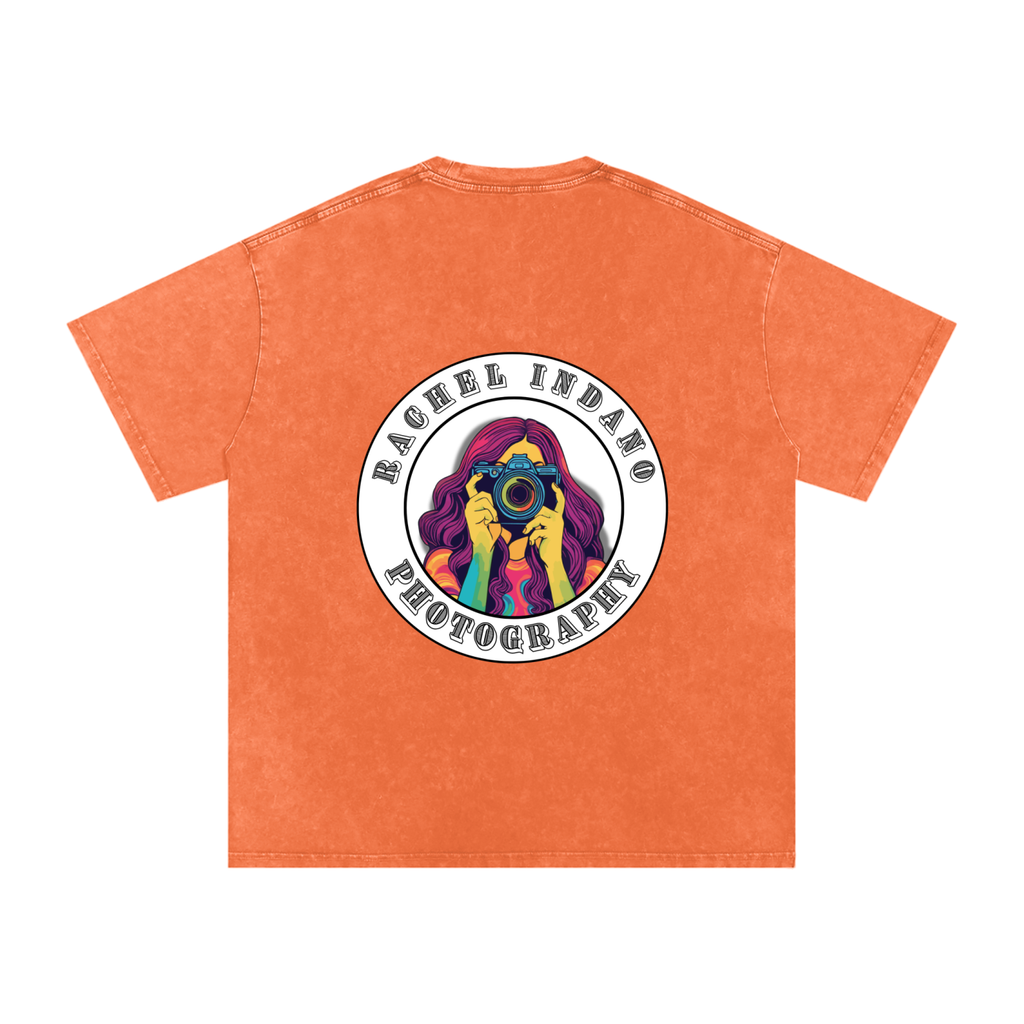 Snow Washed Oversized Cotton T-Shirt