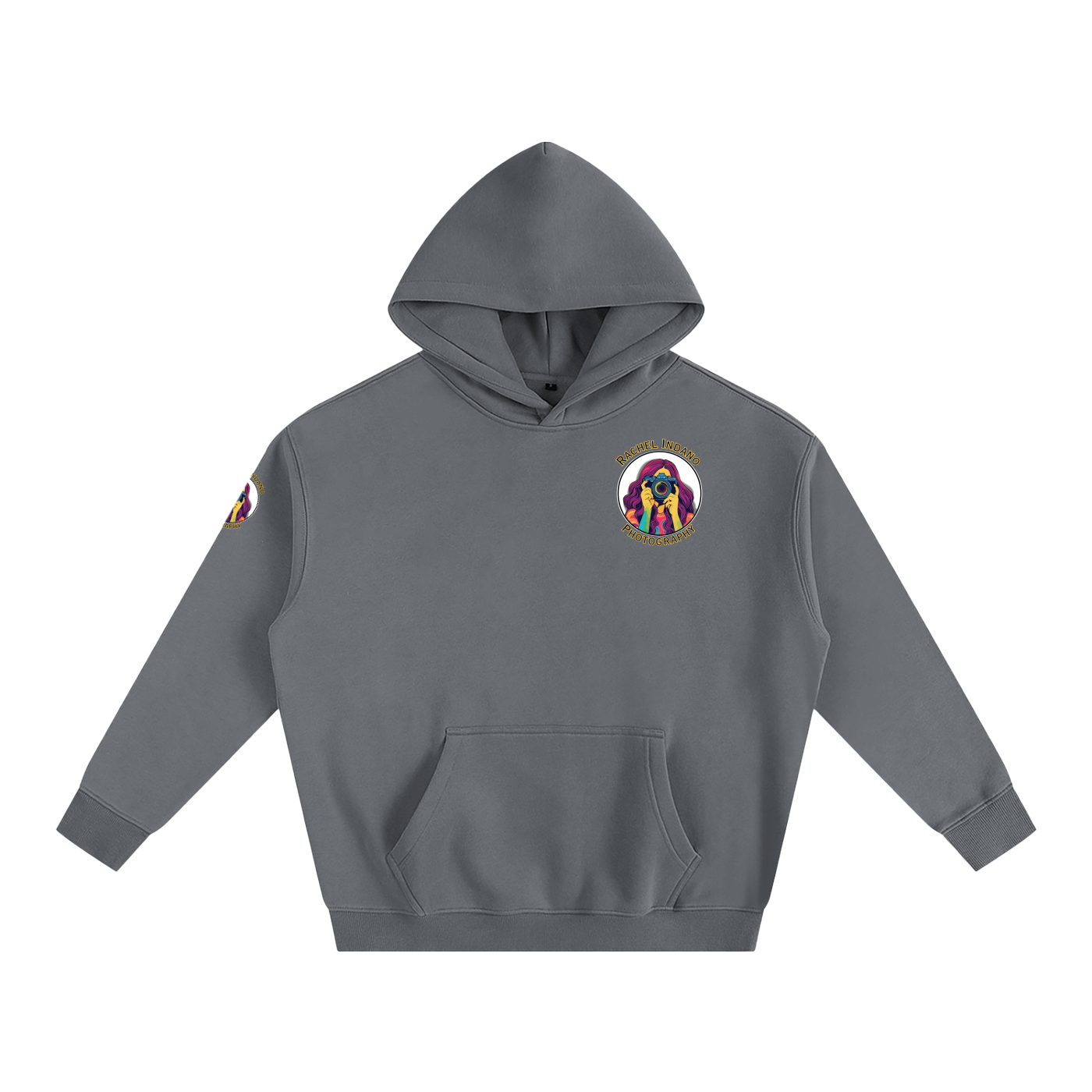 RI Logo Oversize Fleeced Hoodie