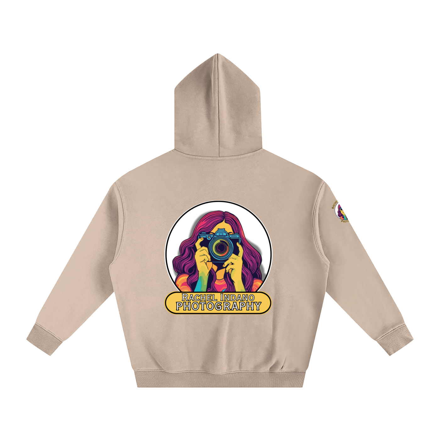 RI Logo Oversize Fleeced Hoodie