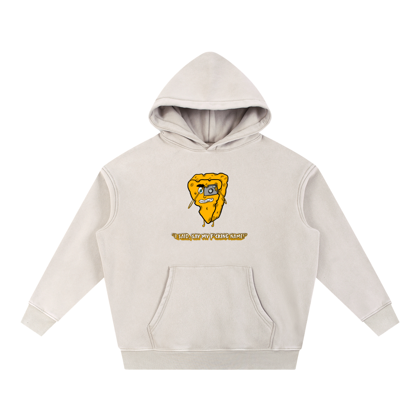 Vulgar Cheese - Unisex Snow Wash Fleece Oversize Hoodie