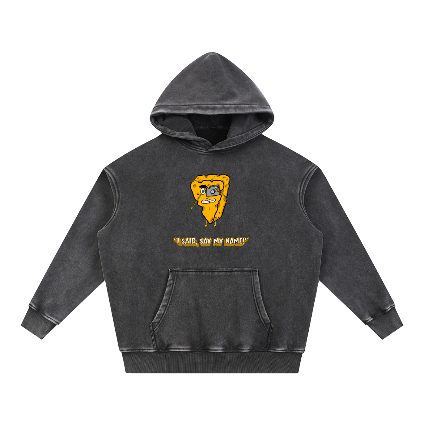 Say Cheese - Unisex Snow Wash Fleece Oversize Hoodie