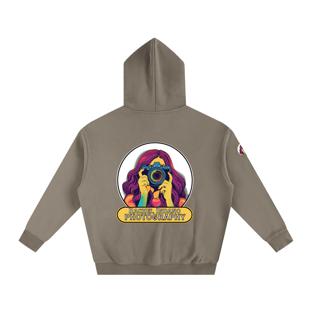 RI Logo Oversize Fleeced Hoodie
