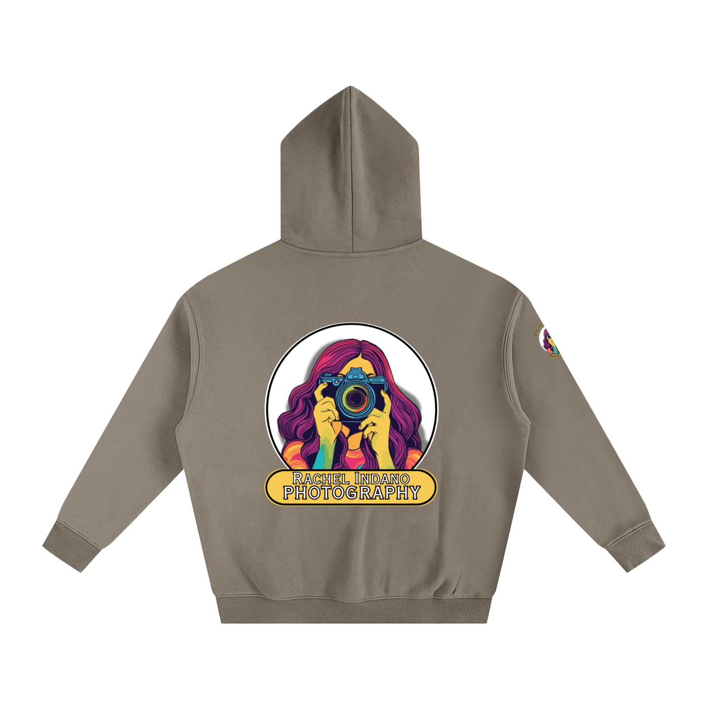 RI Logo Oversize Fleeced Hoodie