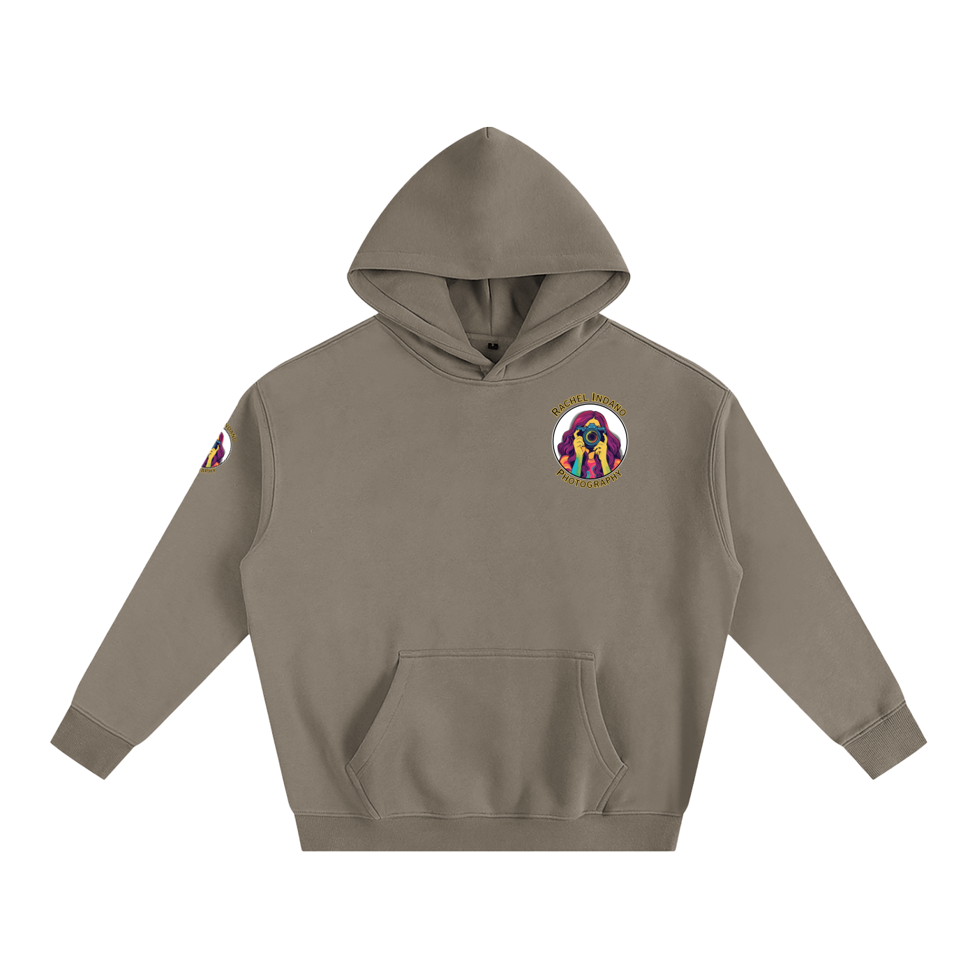 RI Logo Oversize Fleeced Hoodie
