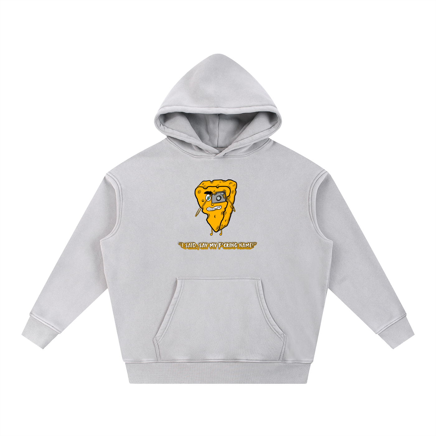 Vulgar Cheese - Unisex Snow Wash Fleece Oversize Hoodie