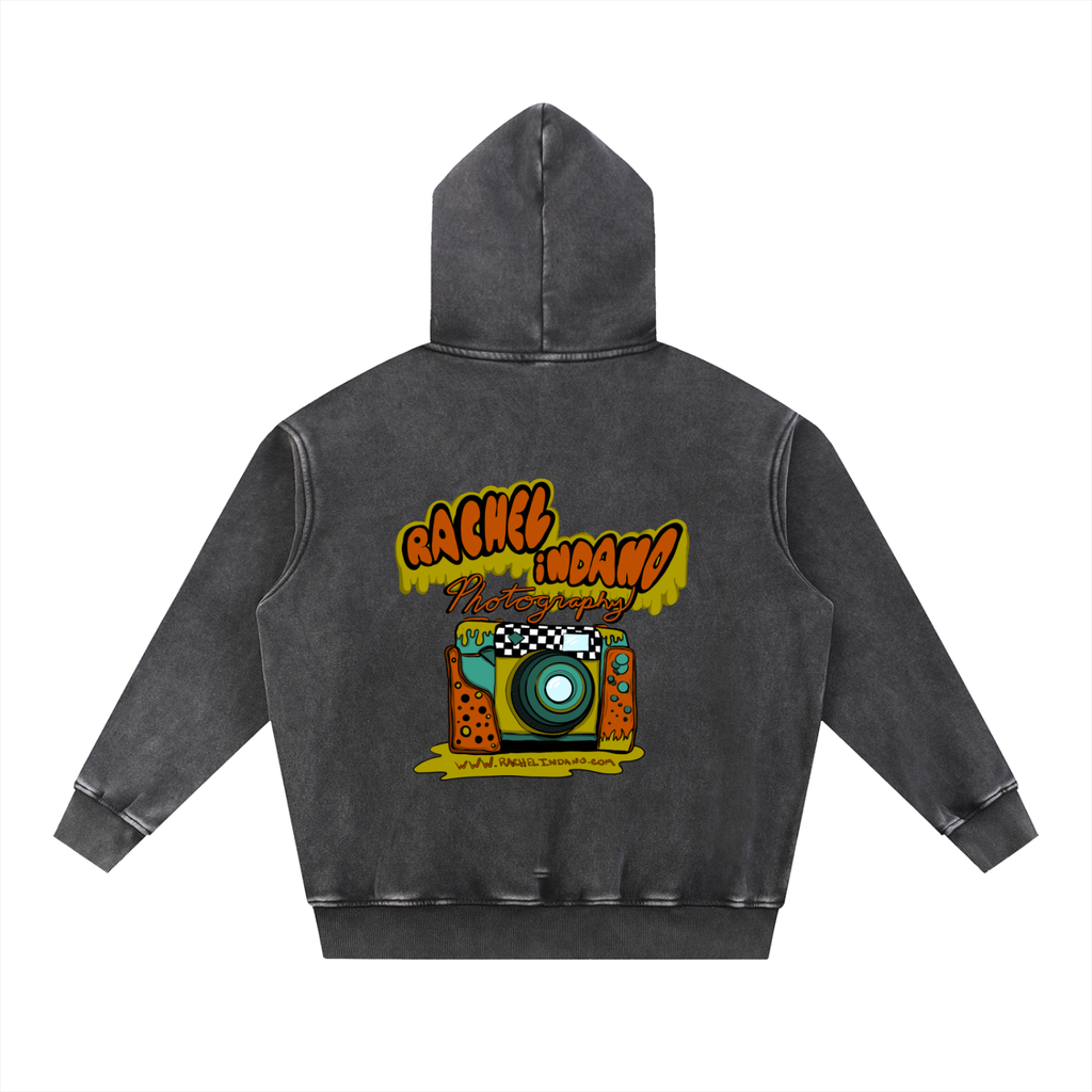Vulgar Cheese - Unisex Snow Wash Fleece Oversize Hoodie