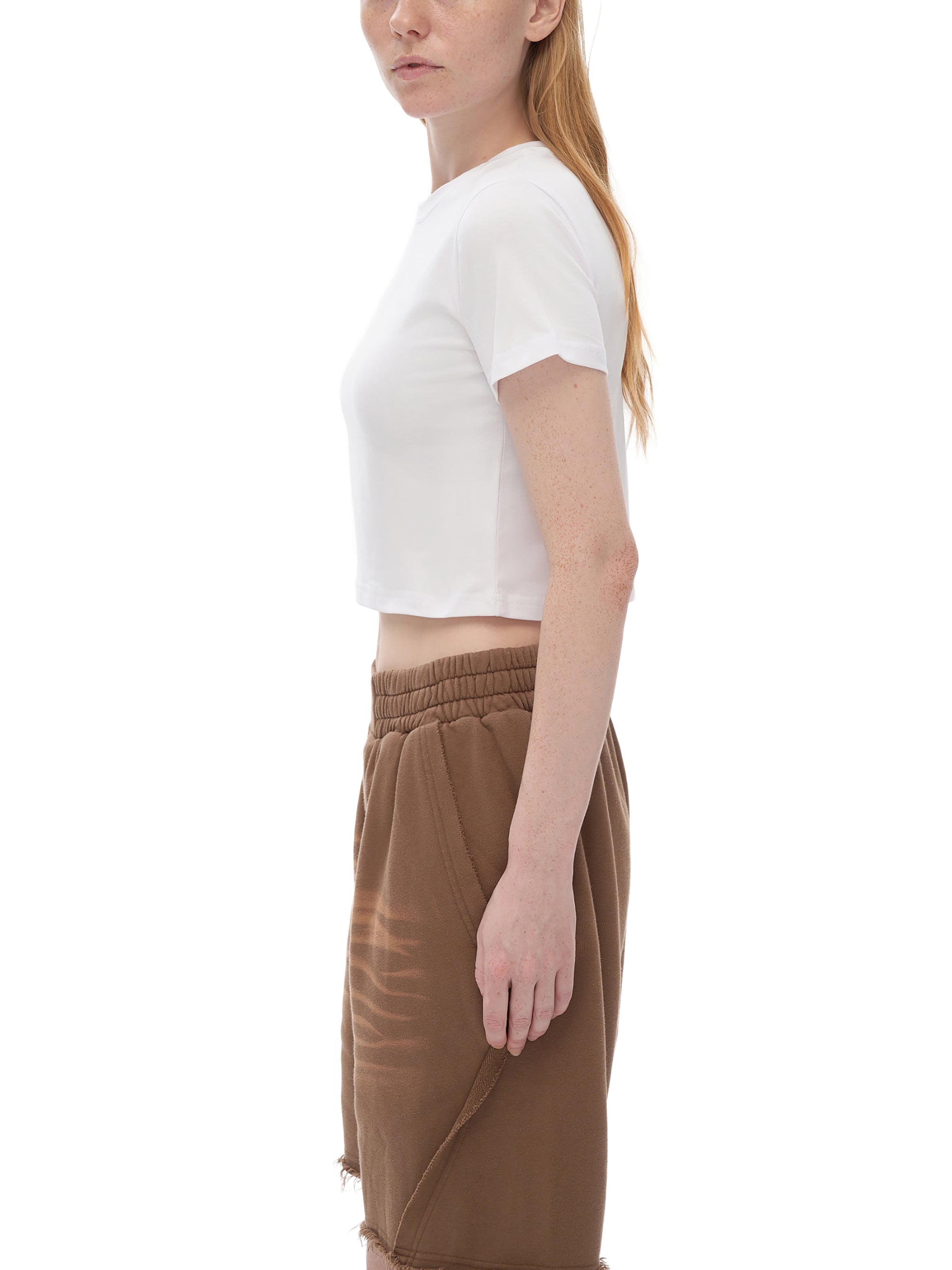 90's Logo Womens Fitted Crop Cotton T-Shirt