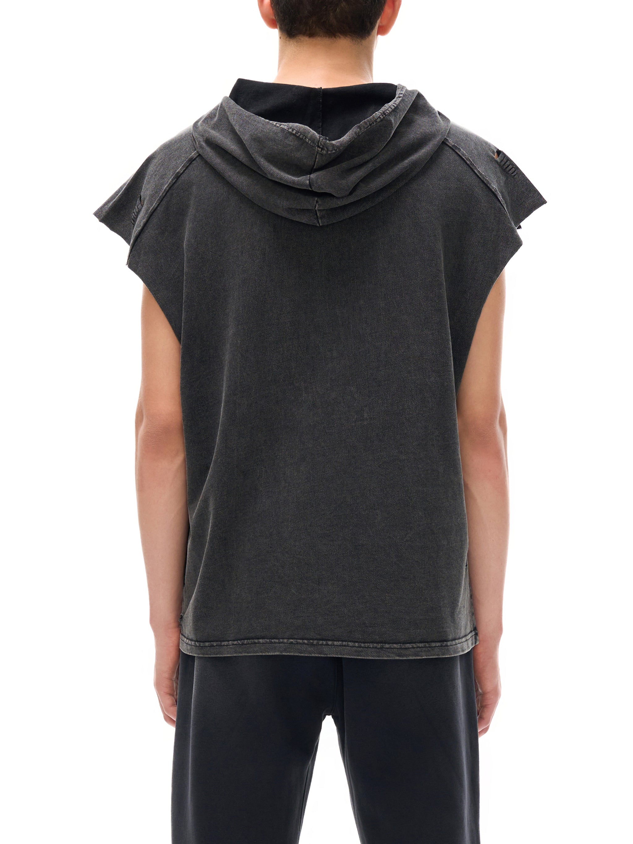 90's Logo - Unisex Snow Washed Boxy Hooded Tank Top