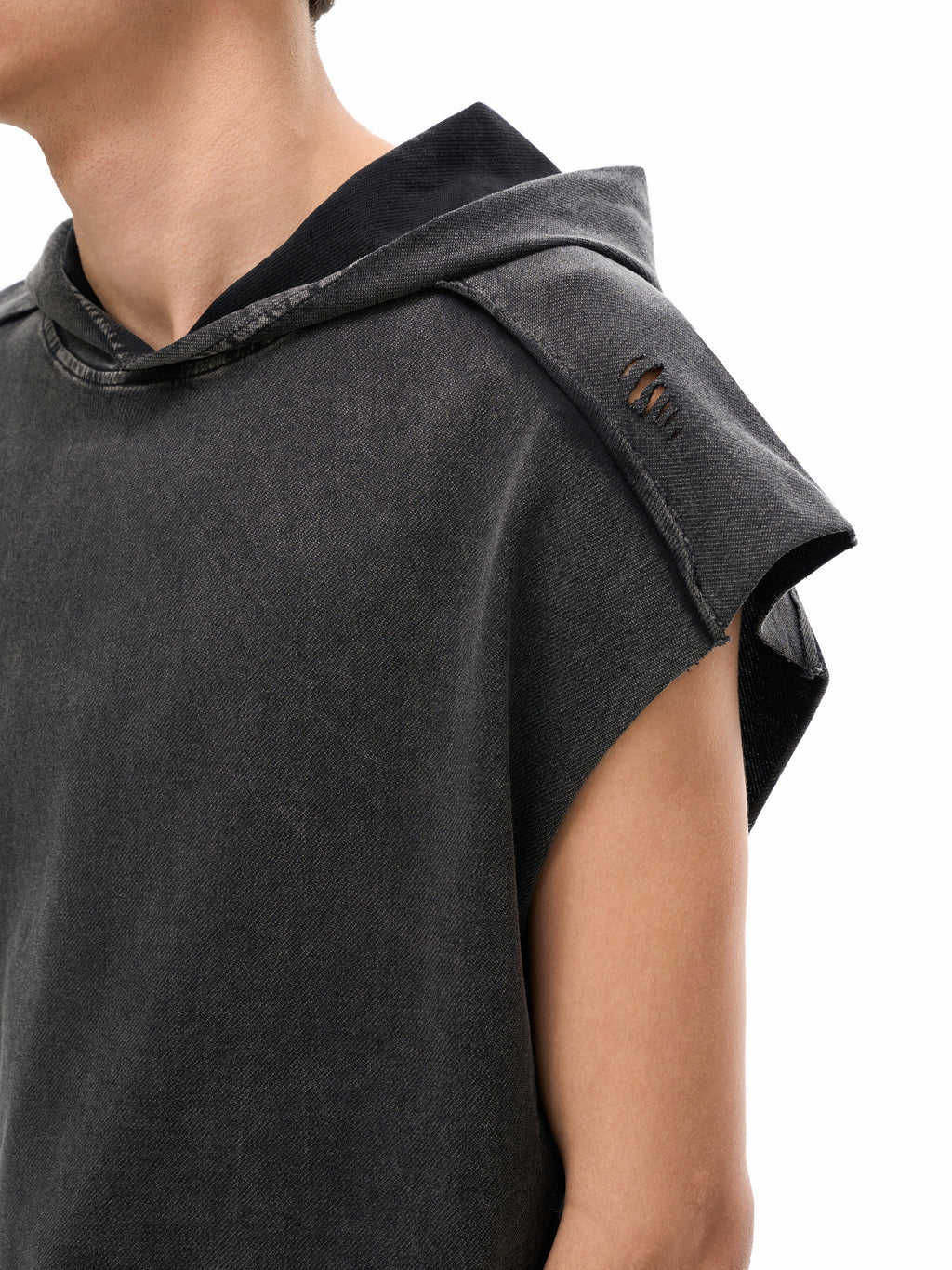 90's Logo - Unisex Snow Washed Boxy Hooded Tank Top