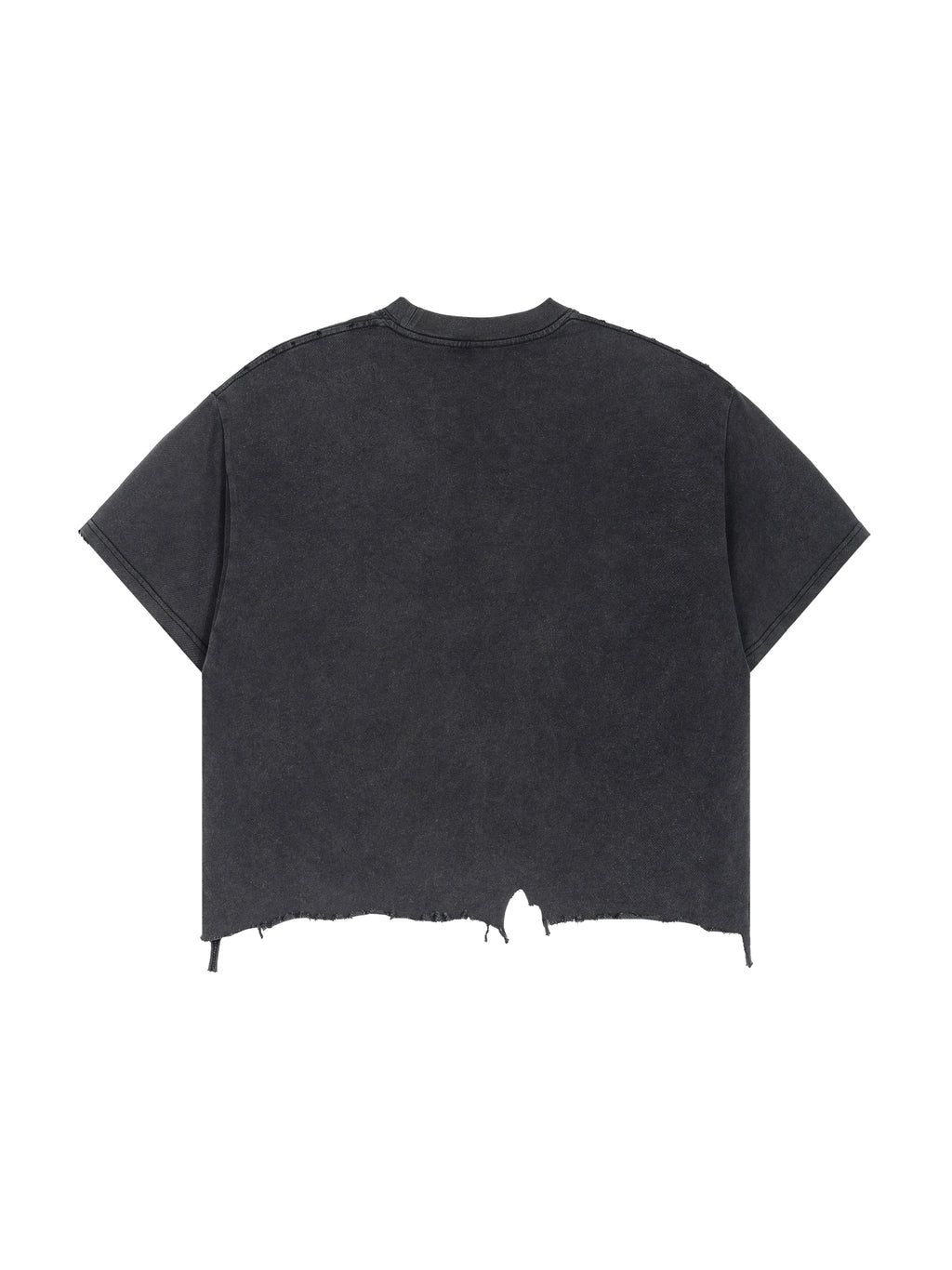 90's Logo - Unisex Vintage Wash Boxy Distressed Hem T-Shirt