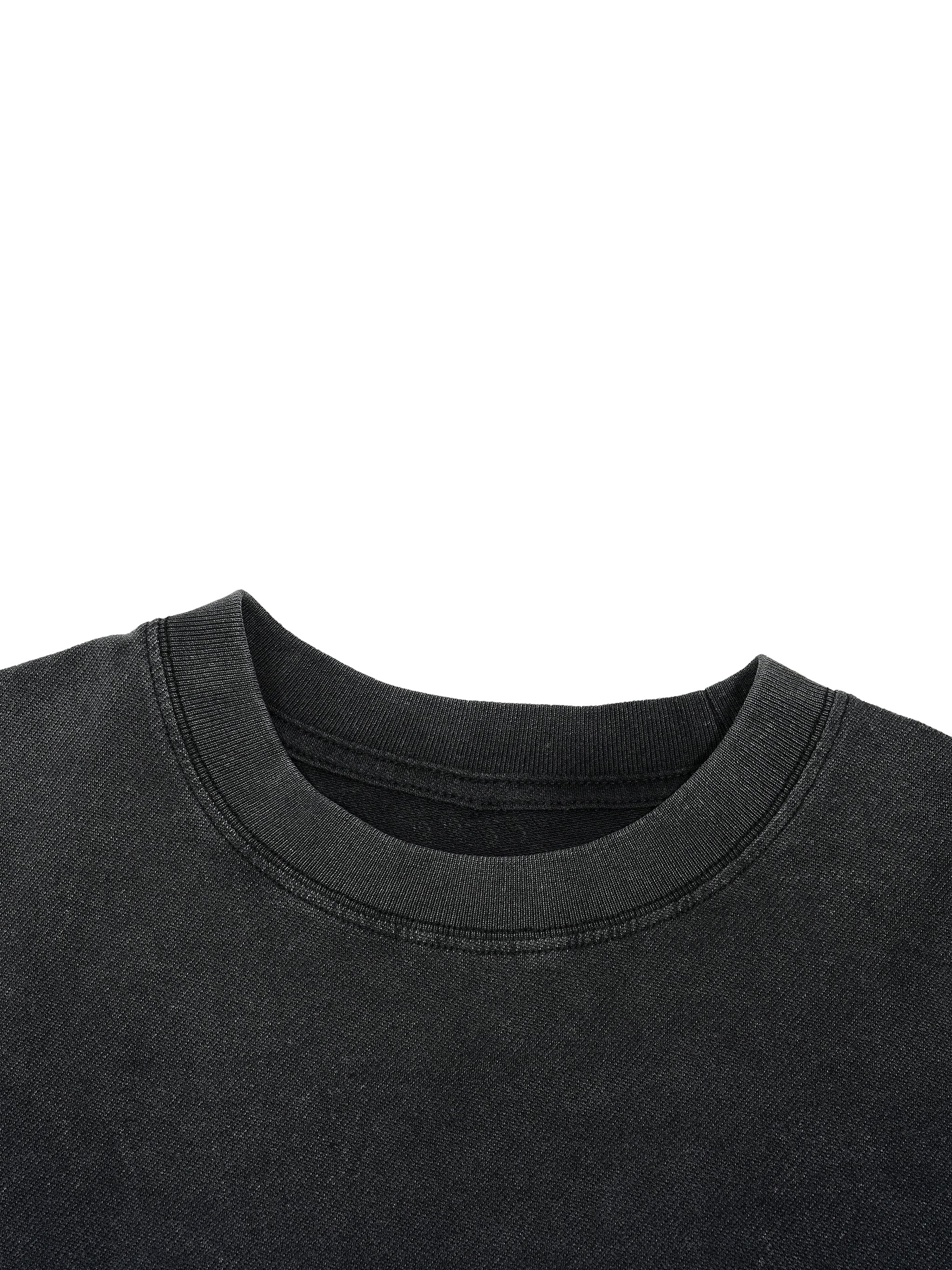 90's Logo - Unisex Vintage Wash Boxy Distressed Hem T-Shirt