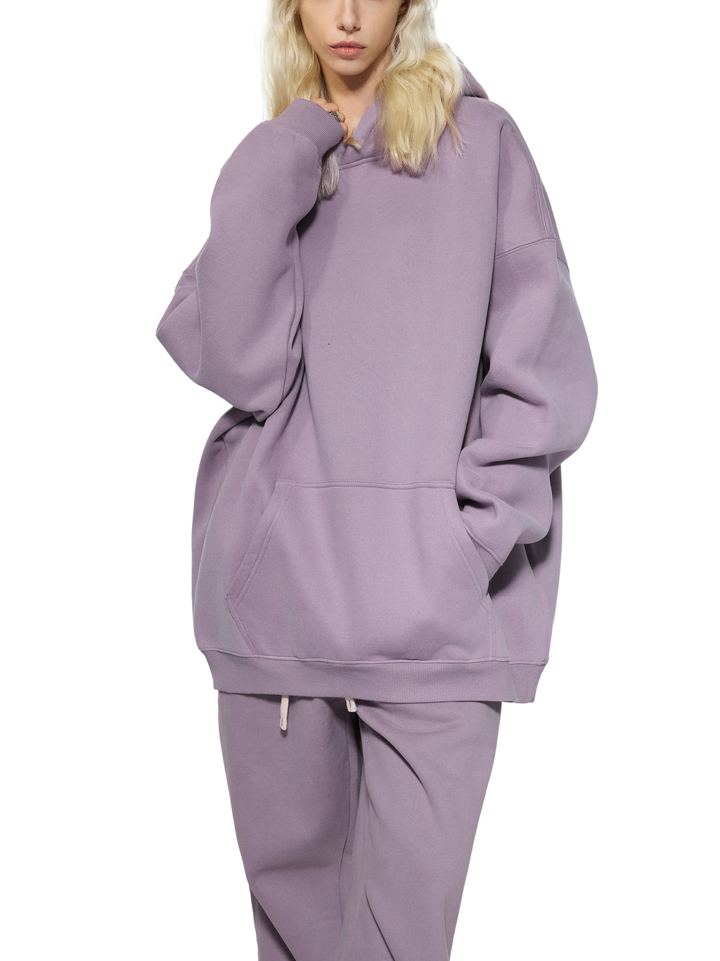 RI Logo Oversize Fleeced Hoodie