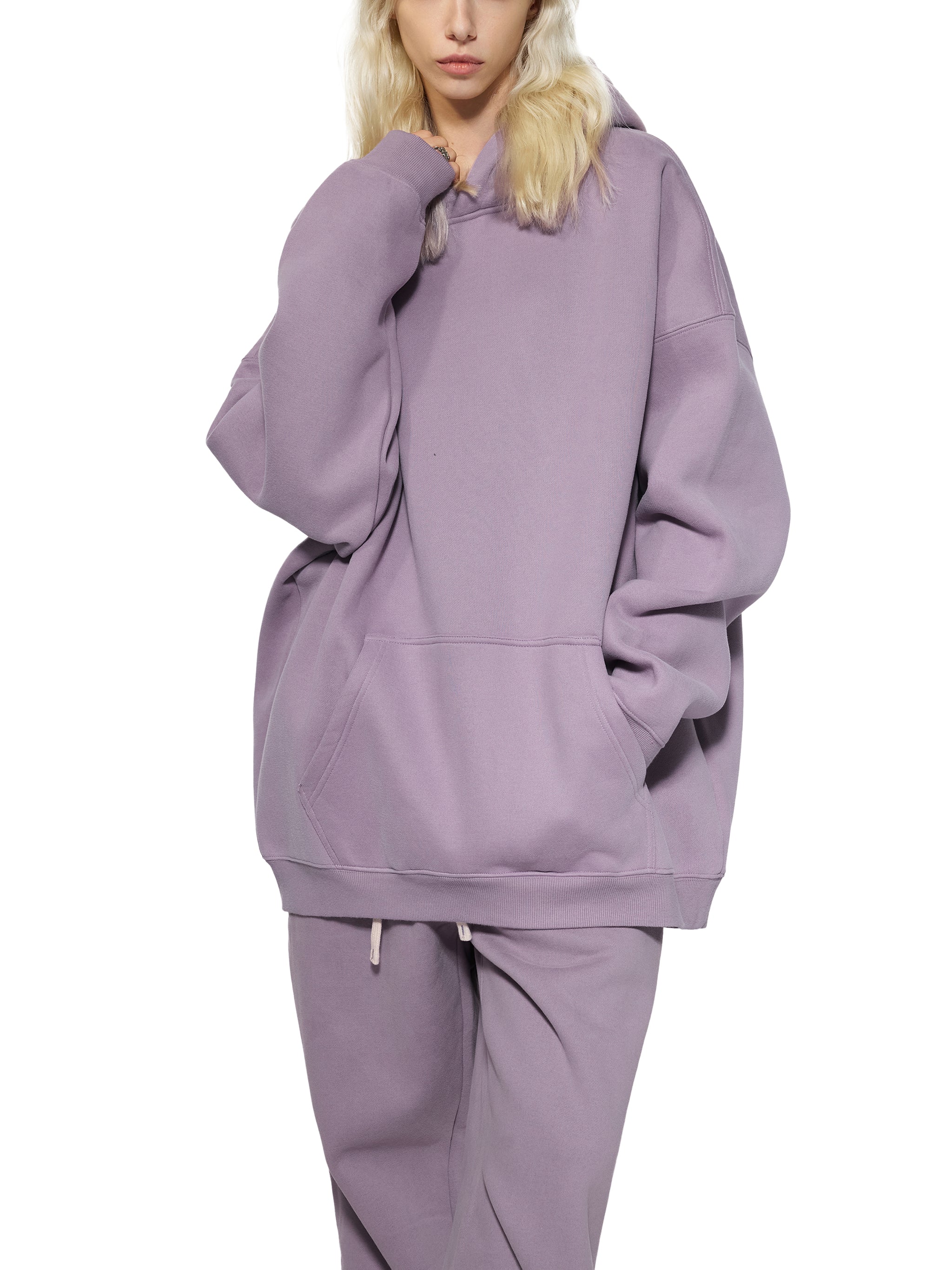 RI Logo Oversize Fleeced Hoodie