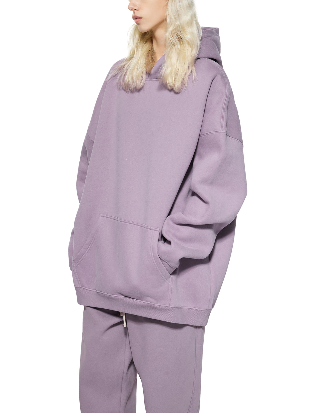 RI Logo Oversize Fleeced Hoodie