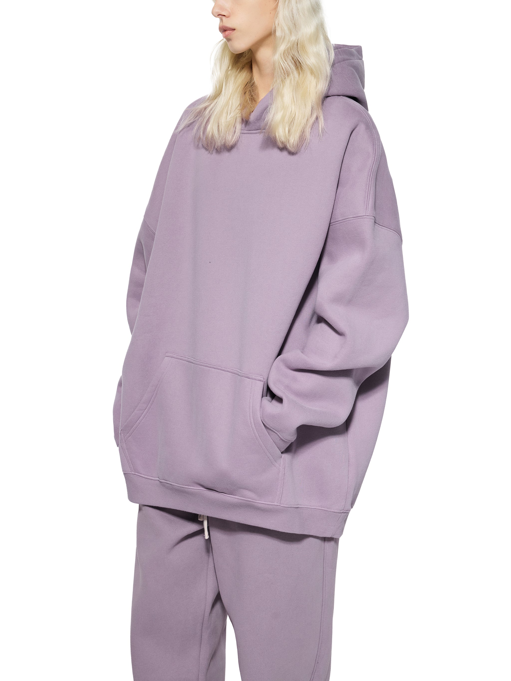 RI Logo Oversize Fleeced Hoodie