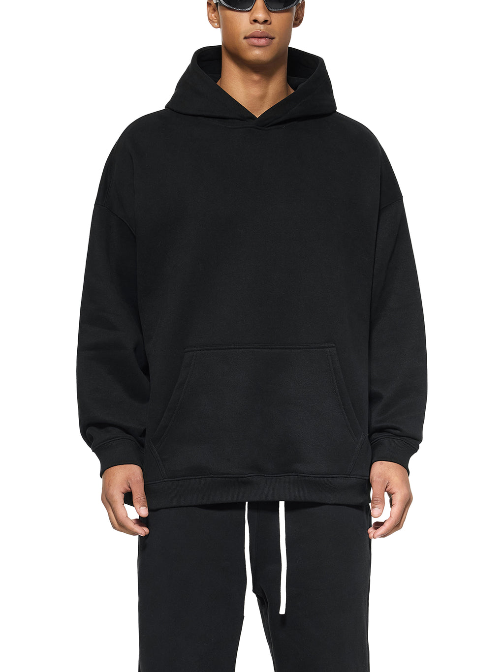 RI Logo Oversize Fleeced Hoodie