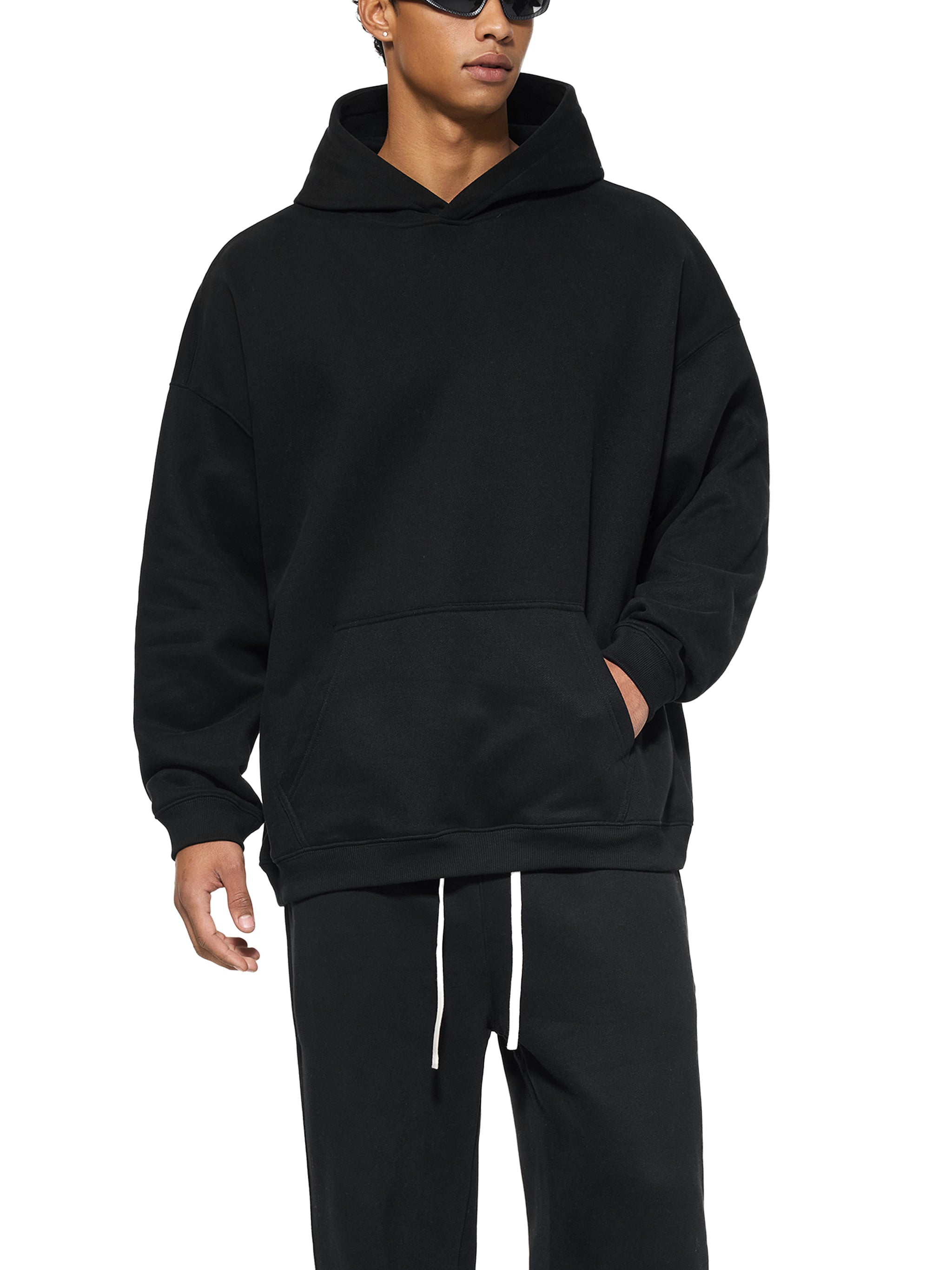 RI Logo Oversize Fleeced Hoodie